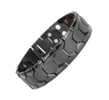 Турмаліновий Титановий браслет 5в1 з магнітами, іонами срібла та біофотонами