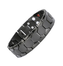 Турмаліновий Титановий браслет 5в1 з магнітами, іонами срібла та біофотонами