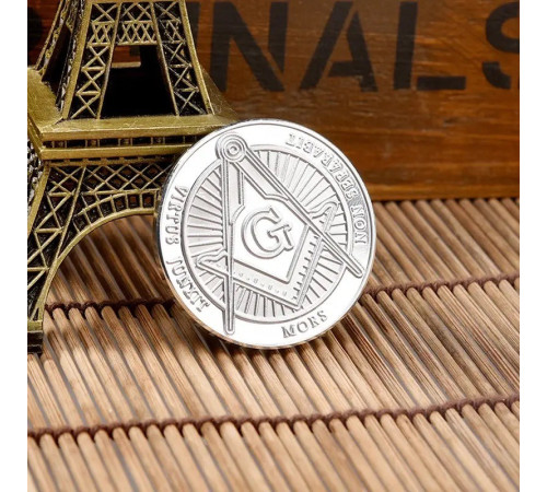 Масонська монета багатства для щастя, удачі та гарних грошей