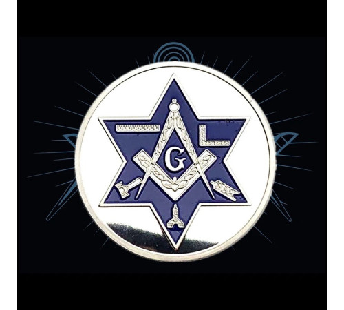 Срібна масонська монета багатства Зоряного масонського очей