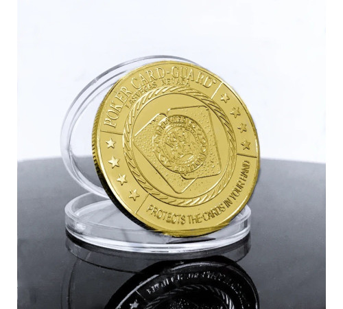 Золота монета Зелений Чотирилистий Клевер Удачі гарна Фортуна