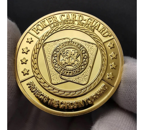 Золота монета Зелений Чотирилистий Клевер Удачі гарна Фортуна