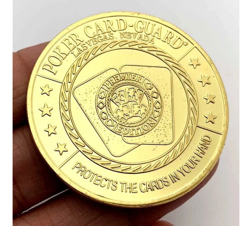 Золота монета Зелений Чотирилистий Клевер Удачі гарна Фортуна