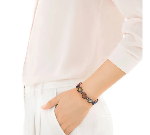 Мідний Браслет Багуа Восьмикутник із турмаліном і магнітами для здоров'я, гармонії та захисту