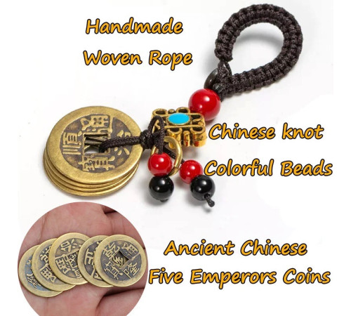 Брелок Грошова Собака з монетами китайськими для активізації процвітання