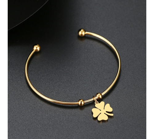 Золотий браслет Чотирилистий Клевер на удачу