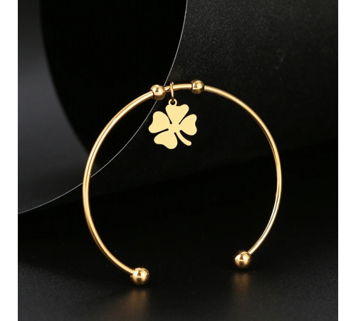 Золотий браслет Чотирилистий Клевер на удачу