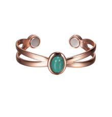 Мідний турмаліновий браслет із нефритом і магнітами для нормалізації тиску та зміцнення імунітету