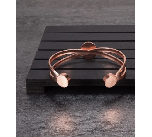 Мідний турмаліновий браслет із нефритом і магнітами для нормалізації тиску та зміцнення імунітету