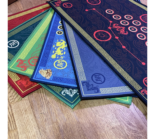 Килимок придверний зелений 9 китайських монет фен-шуй великий 80х50 Процвітання дому*