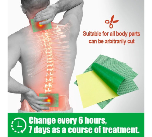 Тибетський Пластир із кордицепсом і турмаліном у разі артритів, спондилітів, у разі м'язових і суглобових болів 8 шт.