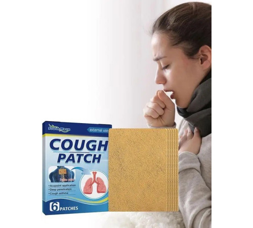 Пластир Інфрачервоний проти кашлю, хронічного бронхіту, а також застудними недугами астму 6 штук