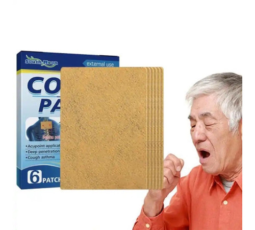 Пластир Інфрачервоний проти кашлю, хронічного бронхіту, а також застудними недугами астму 6 штук