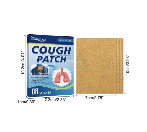Пластир Інфрачервоний проти кашлю, хронічного бронхіту, а також застудними недугами астму 6 штук