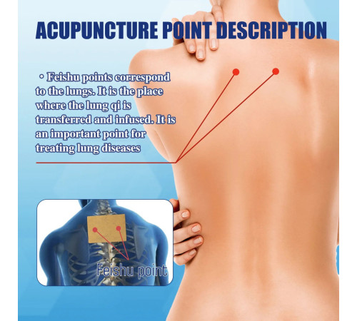 Пластир Інфрачервоний проти кашлю, хронічного бронхіту, а також застудними недугами астму 6 штук