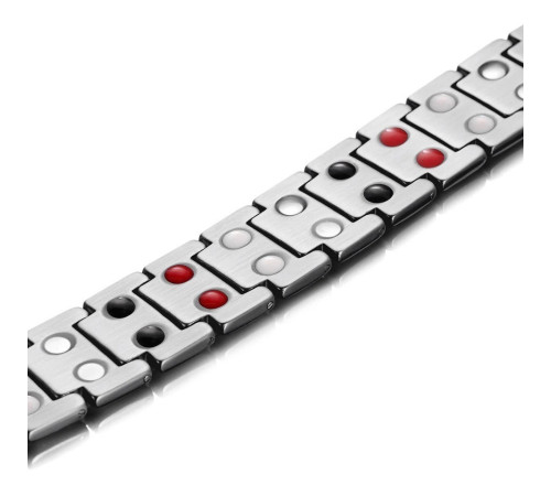 Турмаліновий браслет Сірий Біомагінтний з Титаном, Германієм і Біофотонами Energy 5в1*