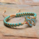 Тибетський браслет зі складом ОМ ручної роботи з бірюзи для нових можливостей і нової удачі та здоров'я
