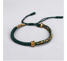 Тибетський Сакральний браслет зелений ручної роботи з Мантрою здійсненні Желаний і Здоров'я Непал