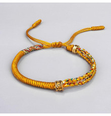 Тибетський Сакральний браслет золотої ручної роботи з Мантрою здійсненні Желаний і Багатства Непал