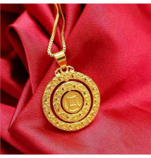 Золота підвіска Троїцького Круга з конюшиною для великої удачі, щастя, здоров'я й багатства