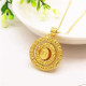 Золота підвіска Троїцького Круга з конюшиною для великої удачі, щастя, здоров'я й багатства