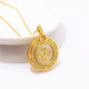 Золотий підвісок Вітряний млин для тяжіння удачі та здоров'я із сакральними символами