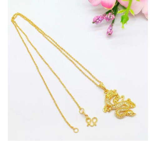 Золота підвіска Дракон із фіанітами приносить удачу, щастя й несподіване багатство