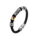 Срібний Тибетський браслет для приваблення достатку, здоров'я та захист від сочка з магнітами чорний 18 см.