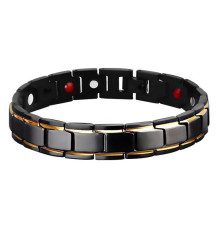 Турмаліновий мідний магнітний гематитовий титановий браслет для здоров'я 5в1