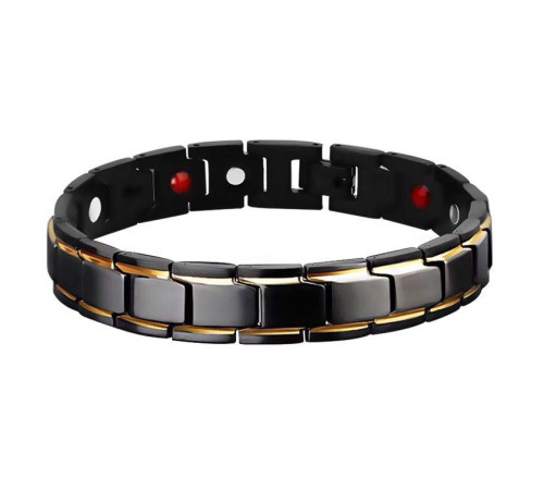 Турмаліновий мідний магнітний гематитовий титановий браслет для здоров'я 5в1