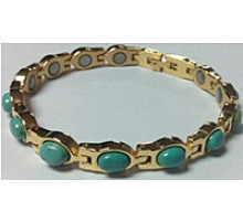 Магнітний Браслет Бірюза Голд