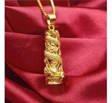 Золота підвіска Дракон Іскристого бажання на ланцюжку Столет Дракона на удачу та захист Малайзія