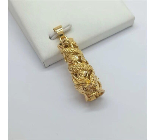 Золота підвіска Дракон Іскристого бажання на ланцюжку Столет Дракона на удачу та захист Малайзія