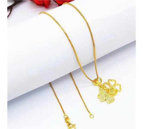 Золота підвіска Чотирилиста конюшина Swarovski Van Cleef для подвійної удачі, успіху, здоров'я й грошей