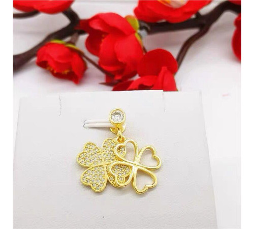 Золота підвіска Чотирилиста конюшина Swarovski Van Cleef для подвійної удачі, успіху, здоров'я й грошей