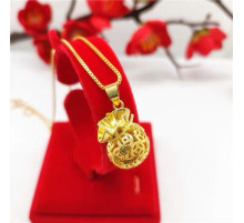 Золота підвіска Мішок Багатства з конюшиною містичним вузлом для удачі та процвітання