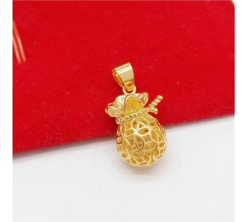 Золота підвіска Мішок Багатства з конюшиною містичним вузлом для удачі та процвітання