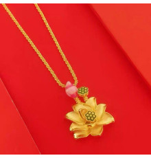 Золота підвіска Лотос Богині Тари захист і допомога для успіху та удачі від жіночих недуг