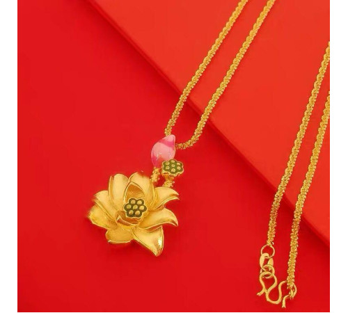 Золота підвіска Лотос Богині Тари захист і допомога для успіху та удачі від жіночих недуг