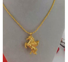 Золота підвіска амулета Летюча Кінь Пегас приносить удачу, захищає вас і вашу ауру від недуг