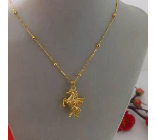 Золота підвіска амулета Летюча Кінь Пегас приносить удачу, захищає вас і вашу ауру від недуг