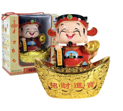 Бог Багатства на злитці великий 30*28 см для Багатства та процвітання на сонячних батареях