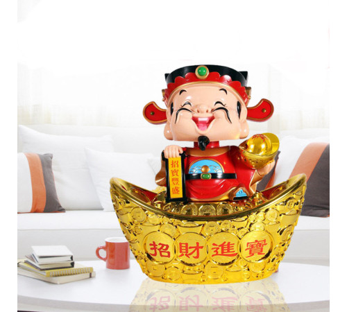 Бог Багатства на злитці великий 30*28 см для Багатства та процвітання на сонячних батареях