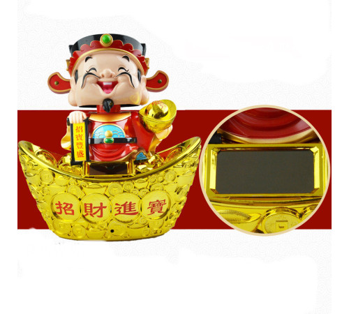 Бог Багатства на злитці великий 30*28 см для Багатства та процвітання на сонячних батареях