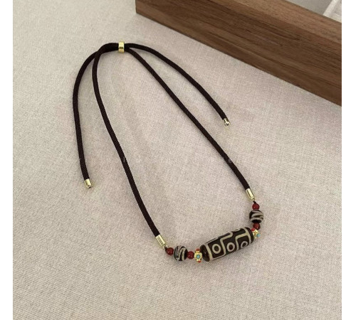 Намисто з Імператорською намистиною Дзі з 9 очима збільшує удачу в багатстві від сочка з оніксом