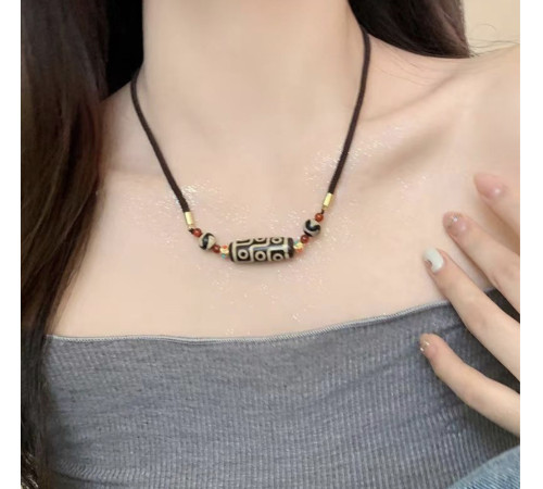 Намисто з Імператорською намистиною Дзі з 9 очима збільшує удачу в багатстві від сочка з оніксом