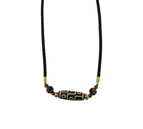 Намисто з Імператорською намистиною Дзі з 9 очима збільшує удачу в багатстві від сочка з оніксом