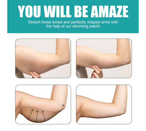 Пластир турмаліновий для спалювання жиру та зниження ваги живота, ніг, рук 12 шт.