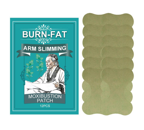 Пластир турмаліновий для спалювання жиру та зниження ваги живота, ніг, рук 12 шт.