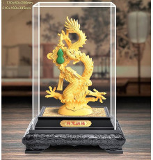 Золотий Містичний Фантастичний Небесний Дракон із нефритовим гарбузом Ву-Лу для Багатства та Здоров'я 27 см
